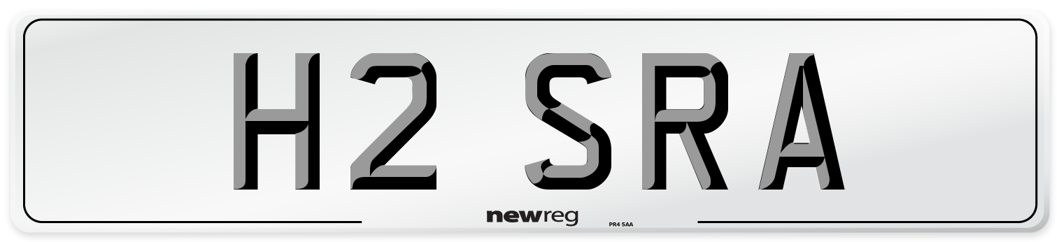 H2 SRA Number Plate from New Reg